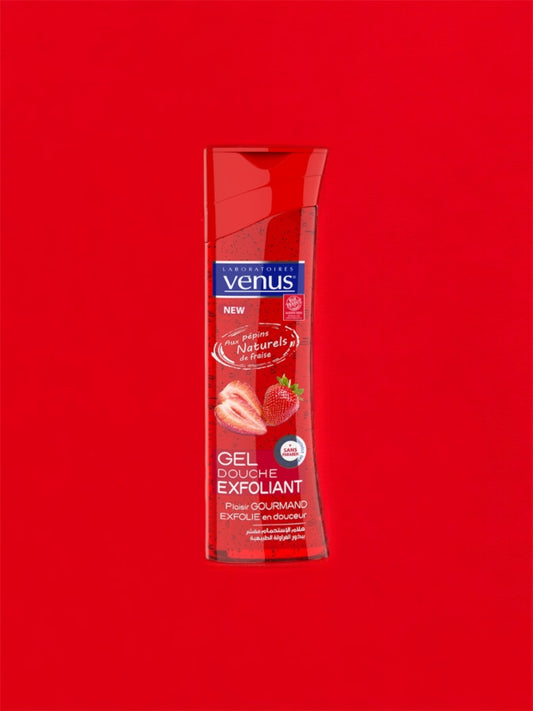 Gel douche exfoliant aux pépins naturels de Fraise Les Laboratoires Vénus